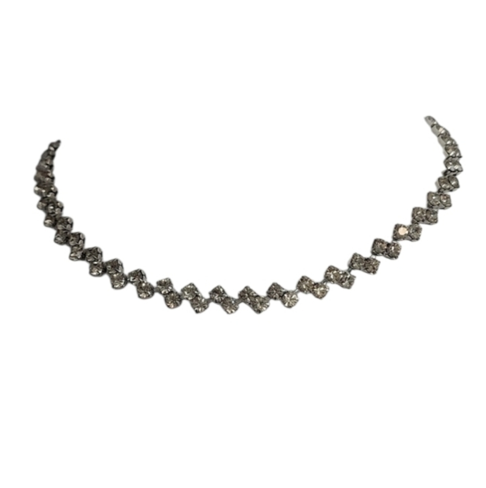 Dazzling Silver Crystal Necklace